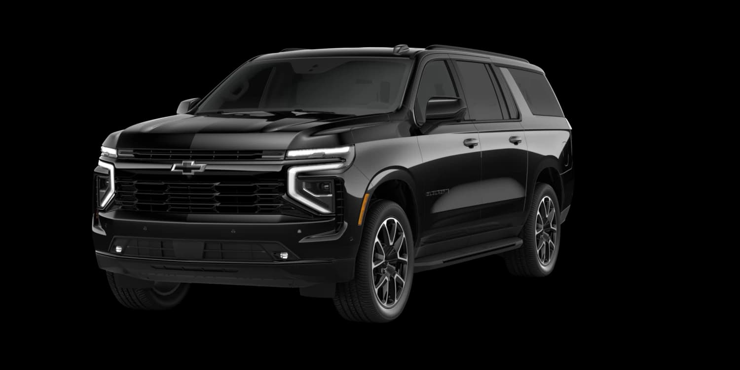 Chevrolet Suburban negra de la flota de Rogo Tours